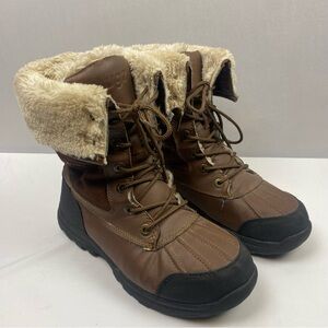 Lugz Women's Tambora Winter Snow Boots Faux Fur Lined Water Resistant Brown  Sz8